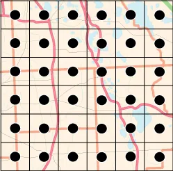 6x6 model grid = 36 forecast points