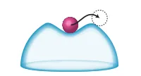 A strong force is applied to the ball causing it to move.
