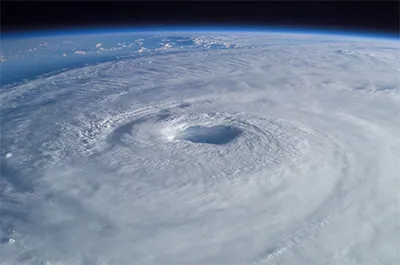 Hurricane Isabel on September 15, 2003. NASA image.