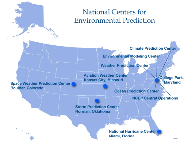 Location of national Centers