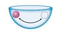 When the force is removed the ball will oscillate.