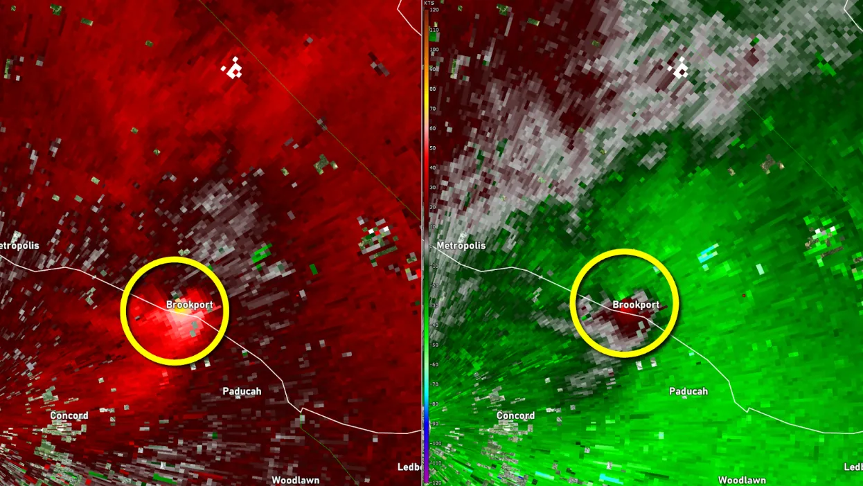 EF-3 tornado in Brookport, Illinois on November 17, 2013.