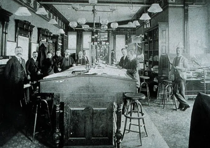A Weather Bureau office - location and date unknown